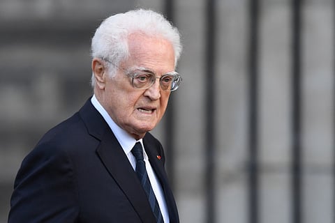 France's former Prime Minister Lionel Jospin arrives to attend a church service for former French President Jacques Chirac at the Saint-Sulpice church in Paris on September 30, 2019.