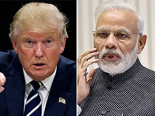US President Donald Trump and Indian PM Narendra Modi.
