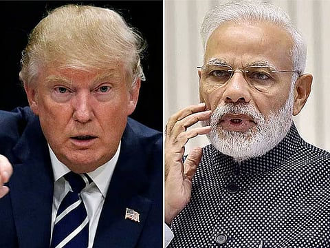 US President Donald Trump and Indian PM Narendra Modi.