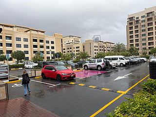 A grey day in the UAE as rain continues