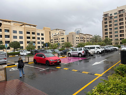 A grey day in the UAE as rain continues