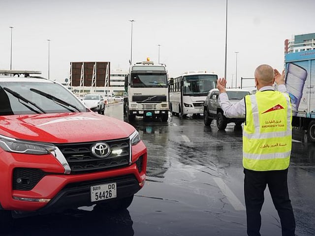 Dubai response teams remain on alert as rainy conditions continue.