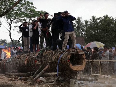 Cannon blasts ring out in Indonesia’s post-Eid ritual
