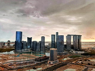 Cloudy skies over Marina Square, Reem Island, captured by Gulf News reader Besintha Marakkarakath.