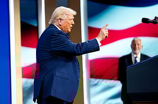 President Donald Trump speaks at the FII PRIORITY Summit at the Faena Hotel on March 27, 2026 in Miami Beach, Florida.