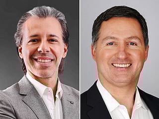 From left: Tarek Jundi, CEO, Ankabut and Kevin Knight, CEO, WeVideo