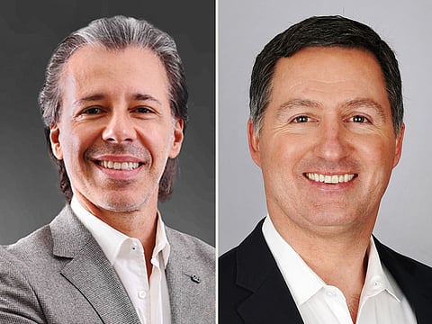 From left: Tarek Jundi, CEO, Ankabut and Kevin Knight, CEO, WeVideo