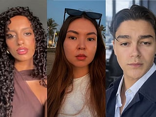 From left to right: Alexandra Lourenco, Zhasmin Kuatova, and Diego Hierro