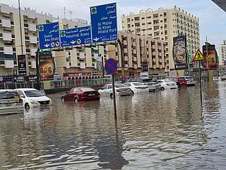 Waterlogged streets on Al Wahda Street, Sharjah, captured by Gulf News reader Frizi Ortega.