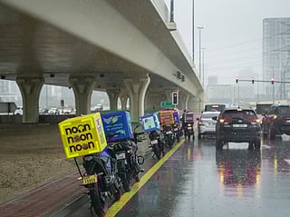 Deliveries slow as weather hits operations.