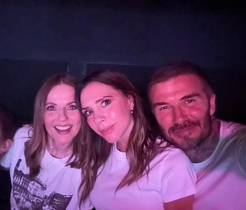 The pair posed with David at Cruz’s final show with his band