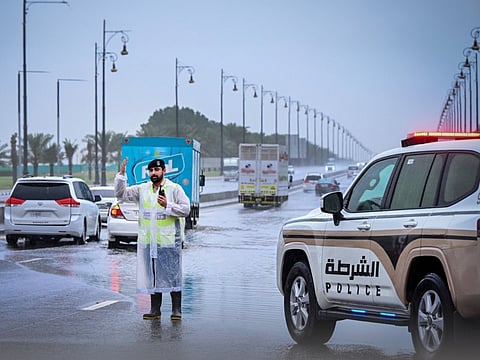 Authorities also reminded motorists that rainy conditions are affecting roads across the emirate.