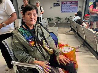 Carmen Pepito dela Cruz, 53, from Iligan City in Mindanao, quietly waits at the Victory Liner Terminal in Quezon City not for a ride home, but for something far more uncertain: a job.