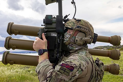 UK's deployments of advanced systems such as Sky Sabre (a land-based air defence system capable of engaging aircraft, drones, and missiles) and counter-drone technologies indicate a focus on protecting key allies from aerial threats, particularly Iranian-origin drones. 