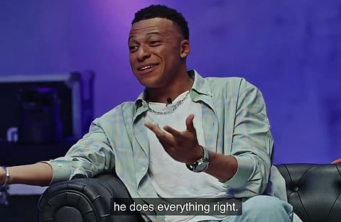 Mbappe speaking about Lionel Messi