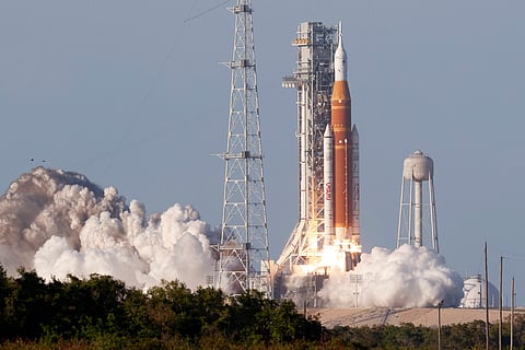 Liftoff: Nasa launches first crewed Moon mission in over 50 years