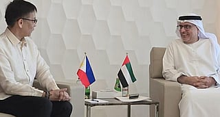 From left to right: Hans Cacdac, secretary of the Philippine Department of Migrant Workers and Dr. Abdulrahman Abdulmannan Al Awar, Minister of Human Resources and Emiratisation