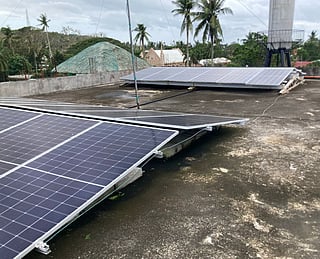 A rooftop solar installation in the Philippines.