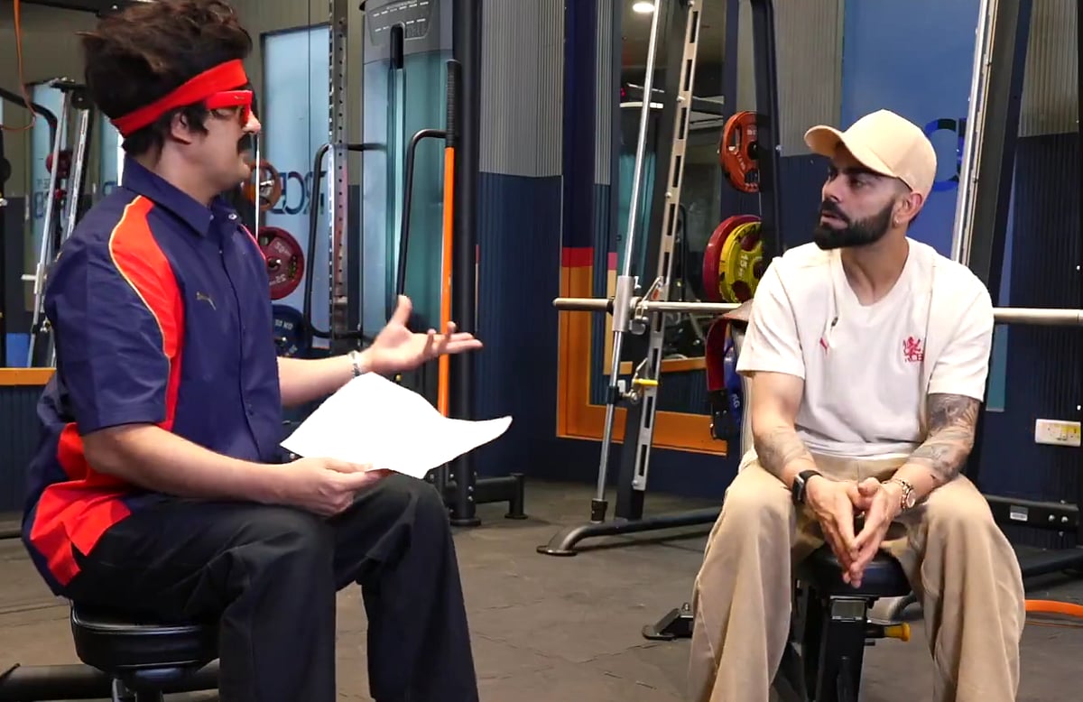 Kohli speaking to Danish Sait