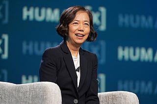 Dr. Fei-Fei Li speaks onstage during the "The Godmother of AI on What Comes Next" panel at the HumanX Conference San Franciso 2026 at Moscone Center South on April 06, 2026 in San Francisco, California.