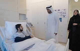 Mansoor Al Mansoori reviews care at Sheikh Shakhbout Medical City, ensuring continuity of treatment and wellbeing