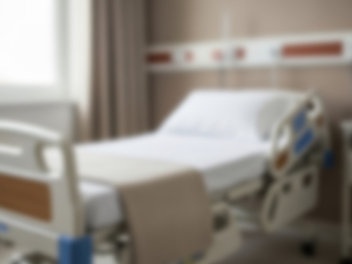 Empty hospital bed