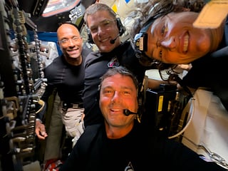 The Artemis II crew, Wiseman, Victor Glover, Christina Koch and Jeremy Hansen had watched Project Hail Mary together while in pre-launch quarantine. 