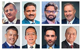 Clockwise from top left: Bharat Bhatia, Abdul Jebbar, Lijo John, Matt Myers, Paras
Shahdadpuri, Madhav Dhar, Boyd Chongphaisal and Ricky Mullins.