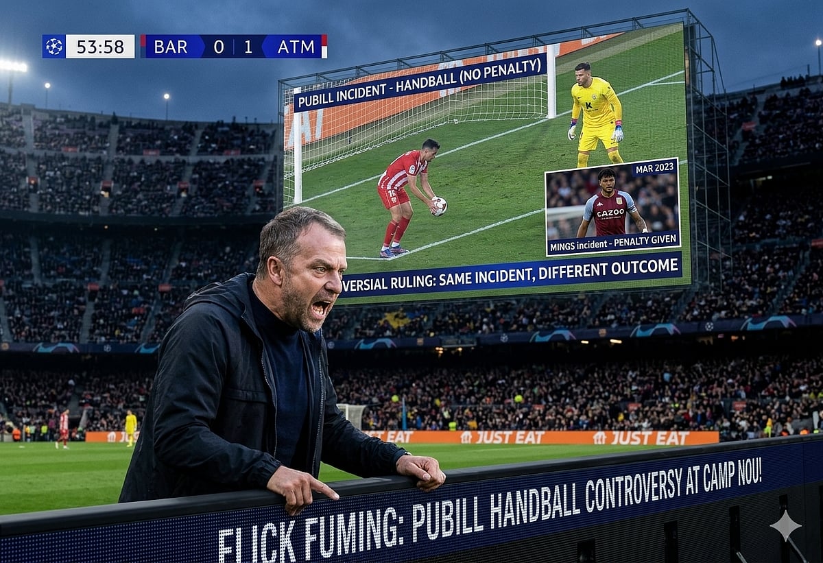 The pubill handball incident is a major talking point after Barca's loss against Atletico