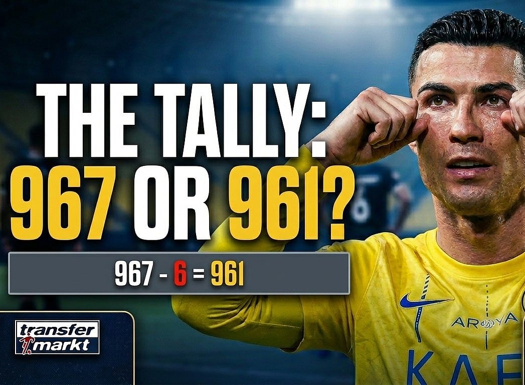 Ronaldo's total goal tally confusion