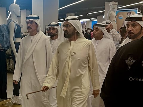 Sheikh Mohammed at Dubai Mall.