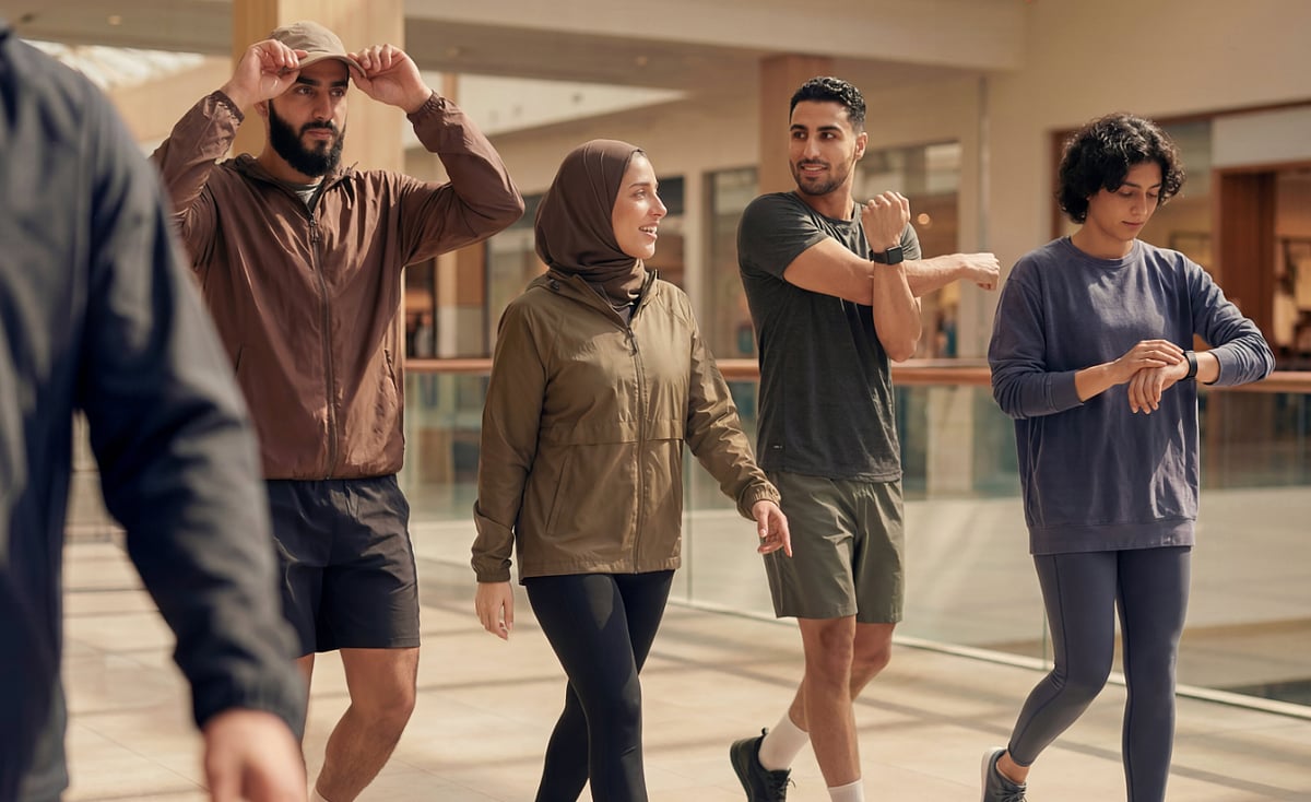 The Yas Mall Walking Club is free for residents to join