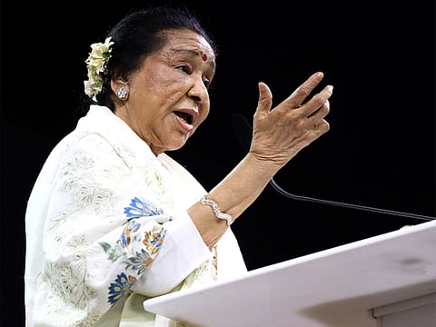 Legendary singer Asha Bhosle who died at 92 in Mumbai following a cardiac arrest and multi-organ failure