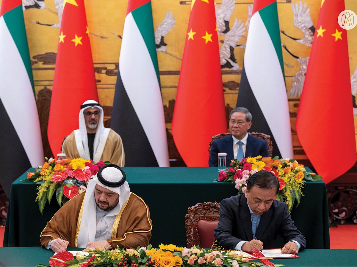 Sheikh Khaled and Li Qiang witnessed the signing of several memoranda of understanding to further strengthen the UAE–China partnership