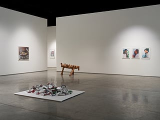 Installation view of Move, pause, return — Gallery Isabelle’s 20th anniversary show featuring 20 artists paired with 20 emerging curators and writers from the region. 