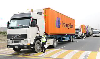 Fujairah Police improve truck movement on key road
