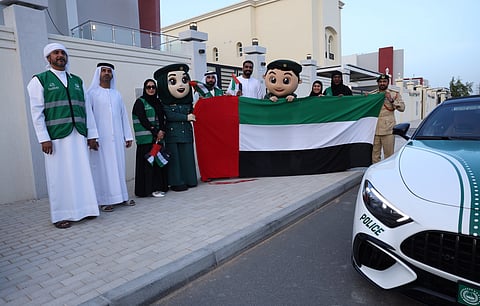 Dubai Police bring UAE flag celebrations to residential communities