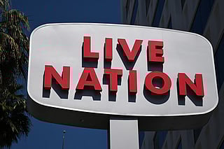 Live Nation signage is displayed outside of offices in Hollywood, California, on May 30, 2024.