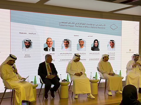 From left to right: Jamal Al Mulla, Patrick Chalhoub, Abdullah Humaid Al Ameri, Ahmed Taleb Al Shamsi, and Saeed Al Eter