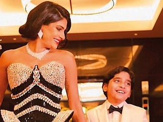 Farhana Bodi with her son Aydin