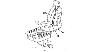 The on-the-go lavatory can be accessed manually through pushing the seat back.