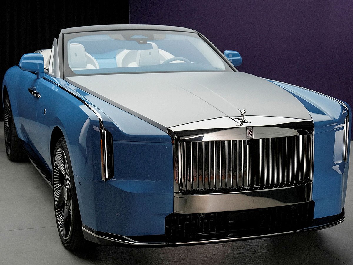 'Project Nightingale’, automaker Rolls-Royce's new luxury electric vehicle, is unveiled to the media at the company's Goodwood plant in Chichester, south of London. 