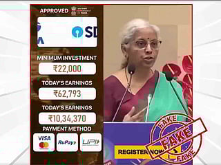 Viral AI video of India FM Sitharaman returns fake