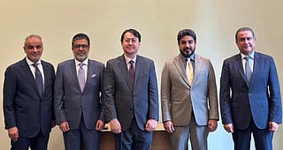 From left to right: Abdulla Ali Ateeq Al Subousi, Ausama Alabsi, Nathaniel Imperial, Raed bin Mohammed Al Thukair, and Yousef Juhail