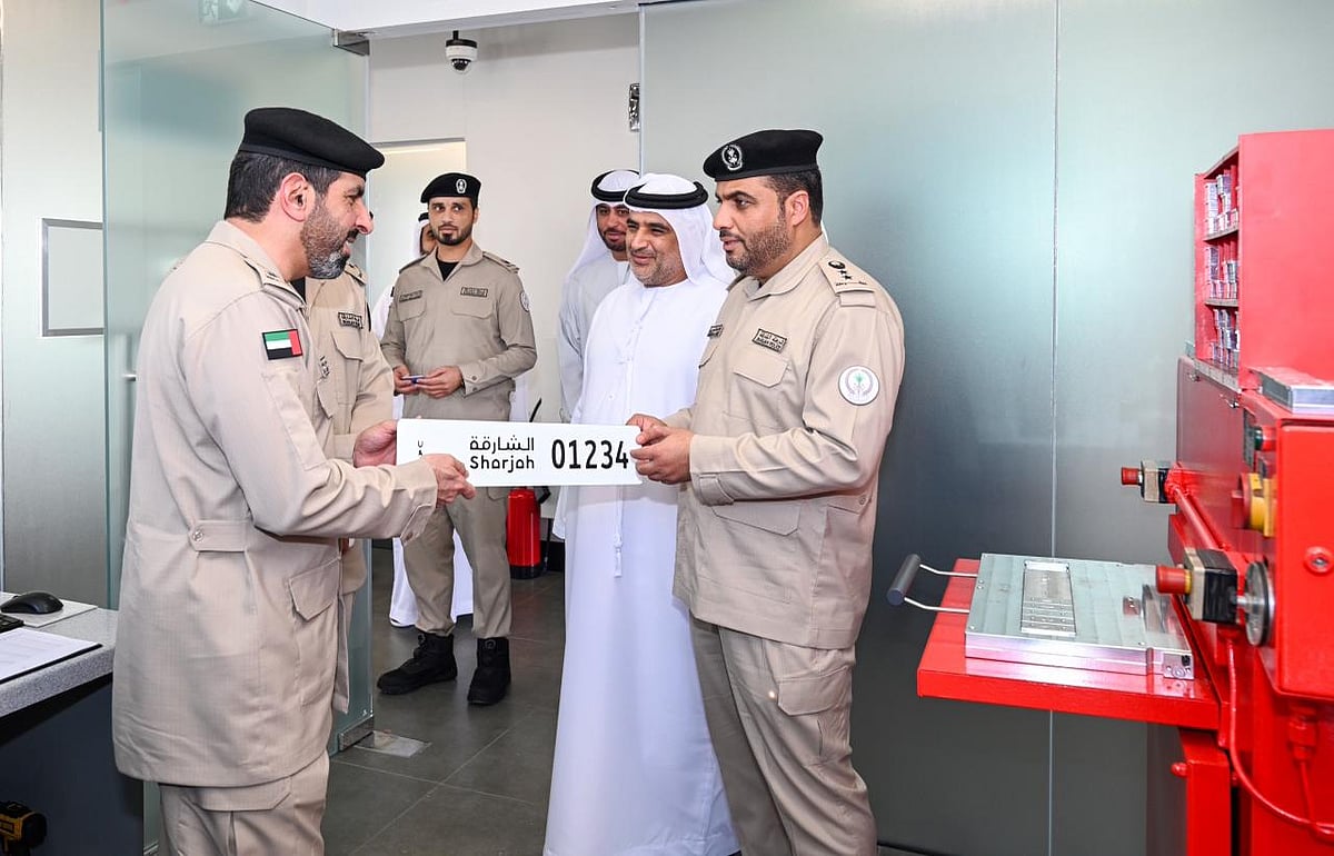 Sharjah Police open new vehicle plate printing centre in Al Suyoh