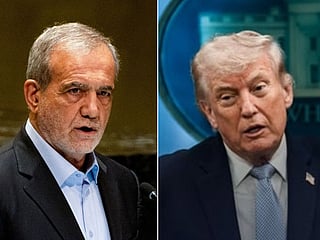 Iranian President Masoud Pezeshkian and US President Donald Trump.