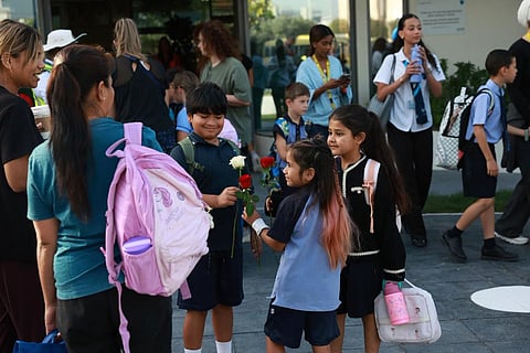Schools across the UAE reopened on April 20, welcoming students back to classrooms after weeks of distance learning triggered by regional tensions. Campuses implemented strict safety measures, while school buses resumed service and traffic plans were rolled out nationwide. Above, students return to GEMS Metropole School in Motor City, Dubai, as campuses reopen across the UAE for in-person learning.