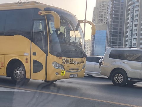 UAE school buses are back on roads with students returning to classrooms on Monday.