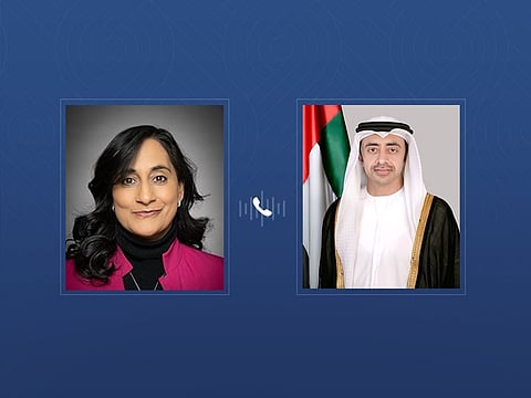 Sheikh Abdullah Bin Zayed, UAE Deputy Prime Minister and Minister of Foreign Affairs, discussed regional developments with Anita Anand, Minister of Foreign Affairs of Canada by phone.
