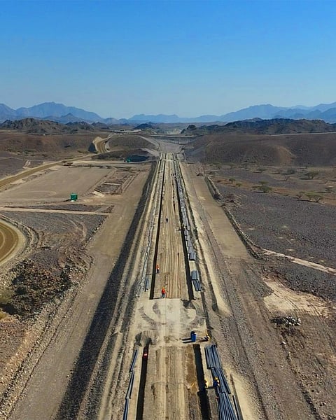 Hafeet Rail: Oman–UAE railway connection project at 40% completion 